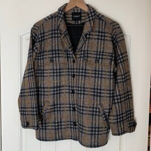 Liverpool Women’s XS Blue, Tan & Yellow Knit‎ Button Blazer Jacket